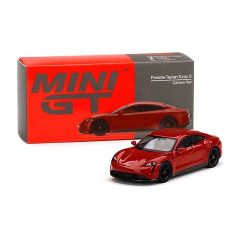  Xe mô hình MINI GT 1/64 Porsche Tycan Turbo S Carmine Red (LHD) 