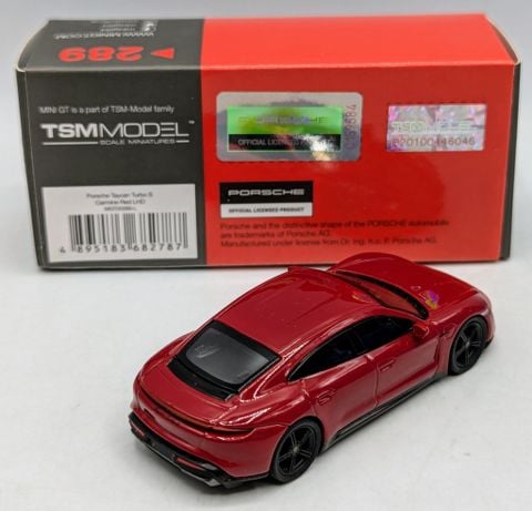  Xe mô hình MINI GT 1/64 Porsche Tycan Turbo S Carmine Red (LHD) 