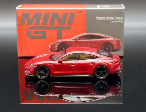  Xe mô hình MINI GT 1/64 Porsche Tycan Turbo S Carmine Red (LHD) 