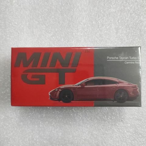  Xe mô hình MINI GT 1/64 Porsche Tycan Turbo S Carmine Red (LHD) 