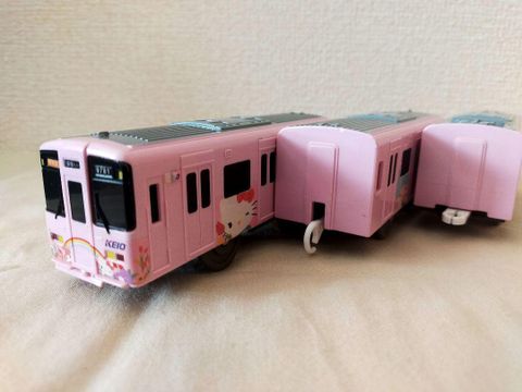  Đồ chơi tàu hỏa Plarail Keio 9000 Series Keio Sanrio Puroland Train Japan 
