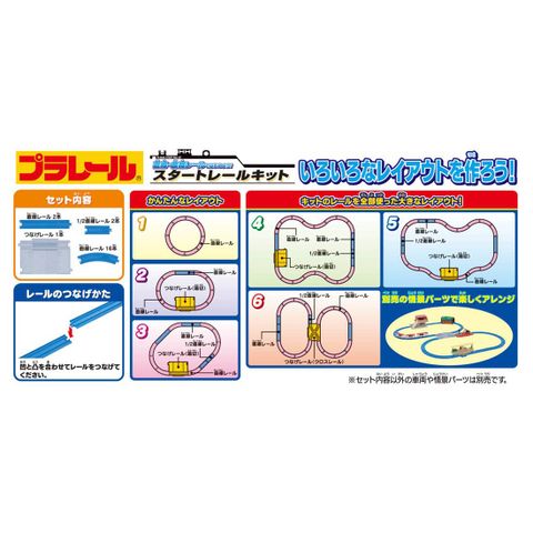  Plarail Start Rail Kit with Straight and Curved Rails! 