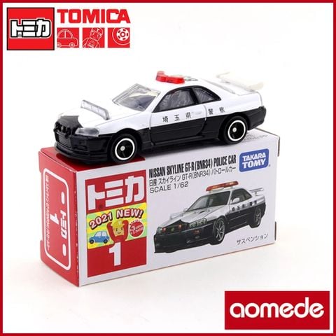  Đồ chơi ô tô Tomica 01 Nissan Skyline GT-R (BNR34) Patrol Car 
