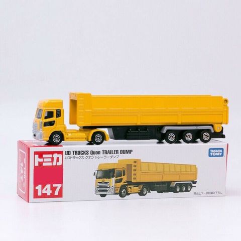  Tomica 147 UD Tracks Quon Trailer Dump Die-Cast Model dài 12cm 