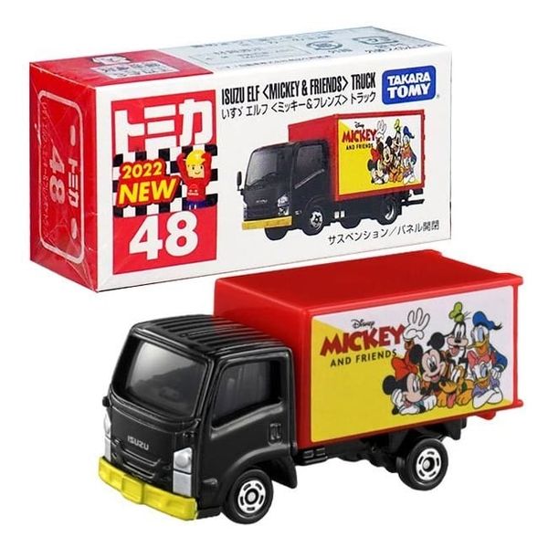 23win08 com xe tải mô hình Tomica 48 Isuzu Elf Micky & Friends Truck