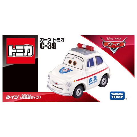  Xe mô hình C-39 Tomica Disney Cars Luigi (Ambulance Type) 