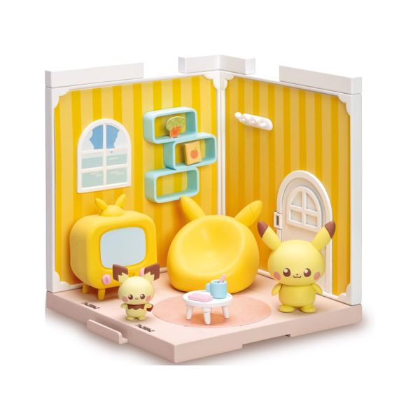 Đồ chơi mô hình phòng khách Pokemon Pokepeace House Living Pikachu&Pichu