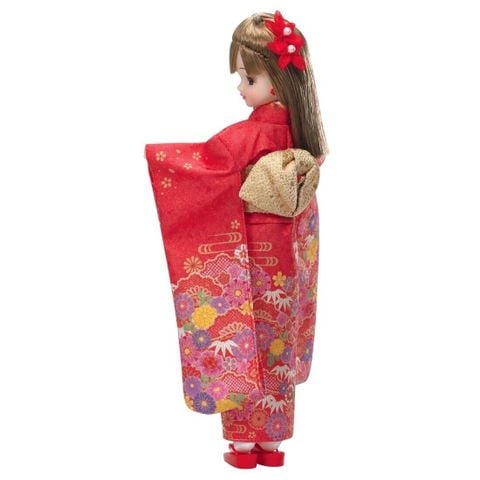  Búp bê LD-30 Licca-chan Doll Kimono Red Dress-up 