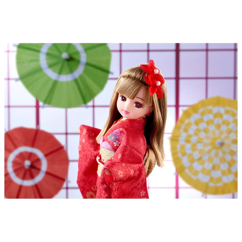  Búp bê LD-30 Licca-chan Doll Kimono Red Dress-up 