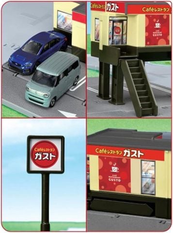  Mô hình nhà hàng Tomica World 228820- Tomica Town Cafe Restaurant Gusto (with Tomica) 