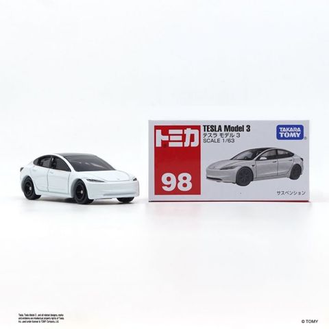  Xe mô hình Tomica 98 Tesla Model 3 Box (trắng) 