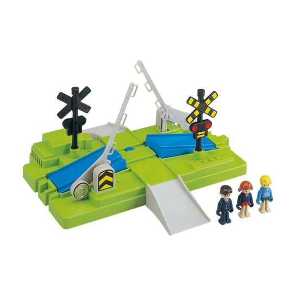 Takara TOMY Plarail J-27 Ray Chắn Tàu Xanh Lá Railroad Crossing Set