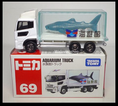  Đồ chơi Tomica 69 Xe tải chở cá mập Aquarium Truck Shark 