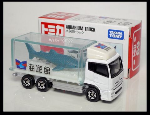  Đồ chơi Tomica 69 Xe tải chở cá mập Aquarium Truck Shark 