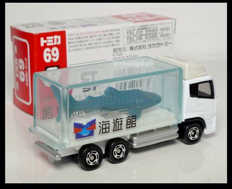  Đồ chơi Tomica 69 Xe tải chở cá mập Aquarium Truck Shark 