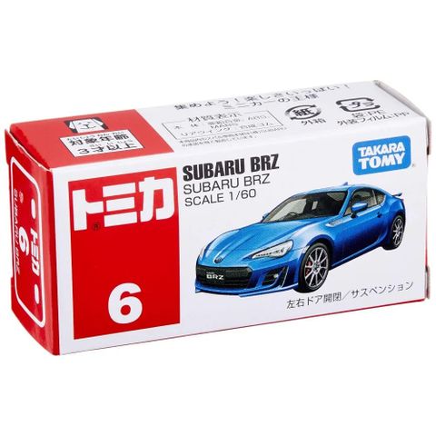  Tomica 06 Subaru BRZ Scale1/60 