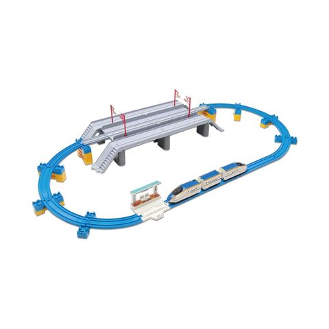  Bộ đồ chơi Pla-Rail Series W7 Hokuriku Shinkansen Kagayaki Railway Road Combined Bridge Set 