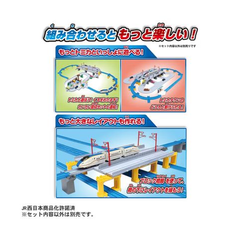  Bộ đồ chơi Pla-Rail Series W7 Hokuriku Shinkansen Kagayaki Railway Road Combined Bridge Set 