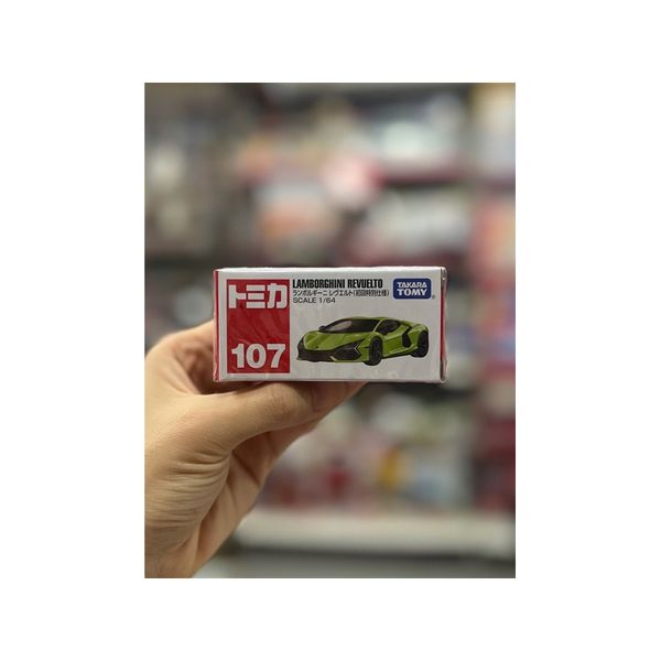23win08 com mô hình xe Tomica No.107 Lamborghini Revuelto (xanh lá)