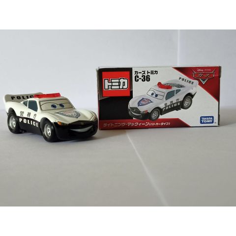  Xe mô hình C-36 Tomica Disney Cars Lightning McQueen (Patrol Car Type) 