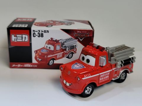  Xe mô hình C-38 Tomica Disney Cars Mater (Fire Truck Type) 