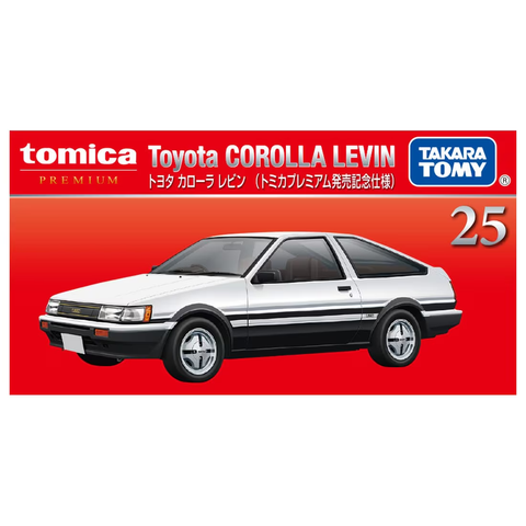  Mô hình xe Tomica PRM 25 Toyota Corolla Levin ( Trắng đen) 