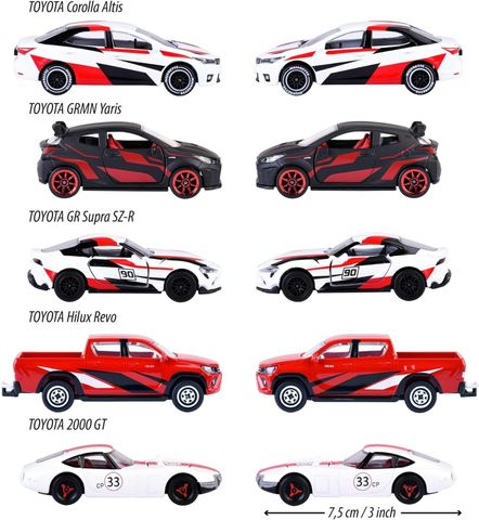  Bộ 5 Xe Mô Hình MAJORETTE Toyota Racing 5 Pieces Giftpack 212053189 