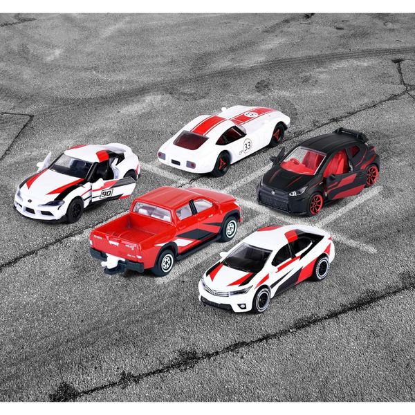 212053189 Bộ 5 Xe Mô Hình MAJORETTE Toyota Racing 5 Pieces Giftpack