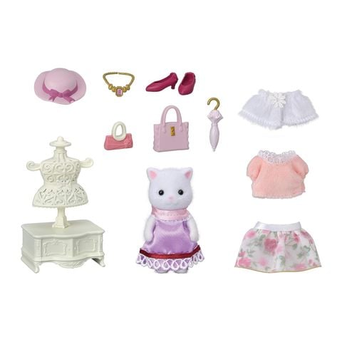  Bộ đồ chơi búp bê thời trang TVS-9 Sylvanian Families street fashion coordination set-Persian cat sister 