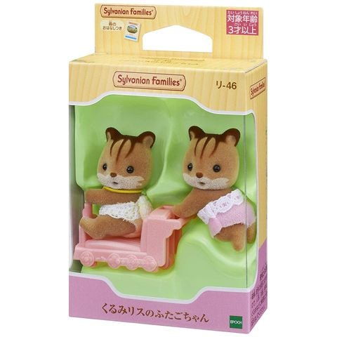  Sóc sinh đôi RI-46 Sylvanian Families Walnut Squirrel Twins chan 