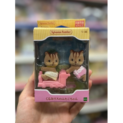  Sóc sinh đôi RI-46 Sylvanian Families Walnut Squirrel Twins chan 