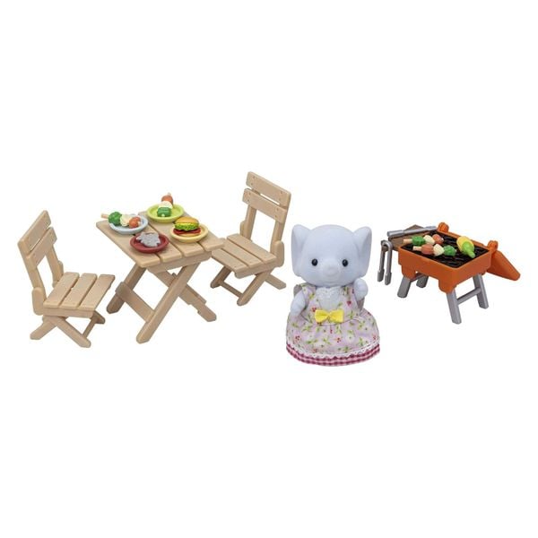 23win08 com búp bê DF-16 23win11 Elephant Girl: Blue Sky Barbecue Set, Doll and Furniture Set