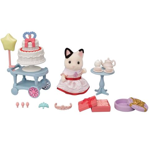  Tiệc Bánh Ngọt Ngào DF-21 Sweet Party Set Charcoal Cat Girl Sylvanian Families 