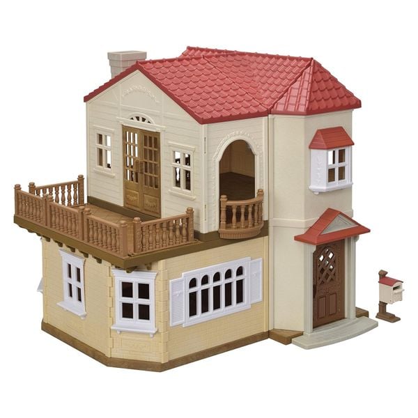 23win08 com ngôi nhà gia đình Sylvanian Family House, Large House with Red Roof, Har51-1