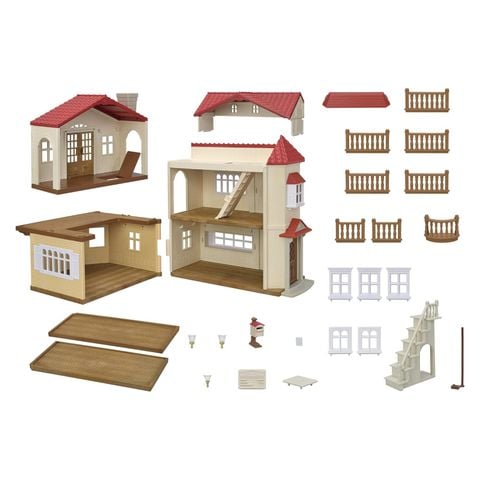  Sylvanian Family House, Large House with Red Roof, Har-51 