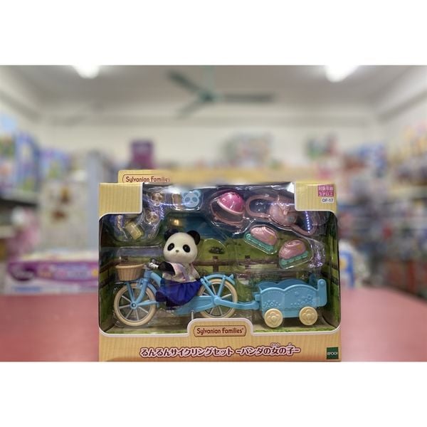Đồ chơi Gấu trúc đạp xe Sylvanian Families Lunun Cycling Set - Panda Girl