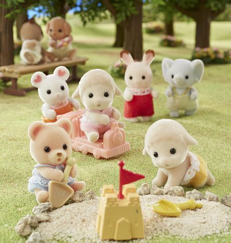  Hi-08 Sylvanian Families Doll Twin-chan Sheep 