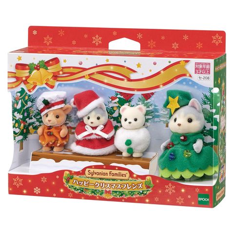  Đồ chơi búp bê SE 208 - Happy Christmas Friends Se-208 EPOCH Calico Critters NEW 