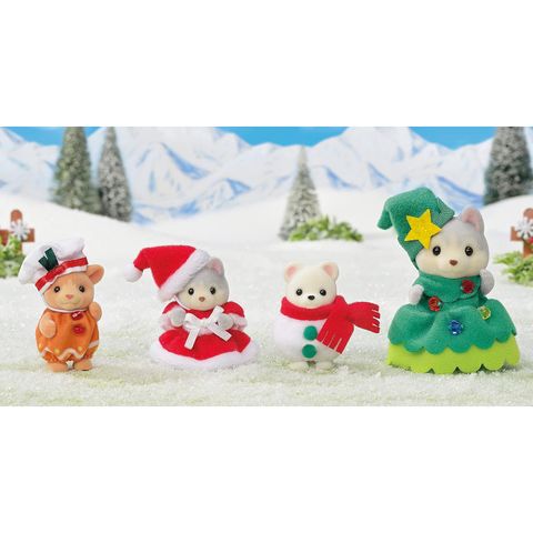  Đồ chơi búp bê SE 208 - Happy Christmas Friends Se-208 EPOCH Calico Critters NEW 