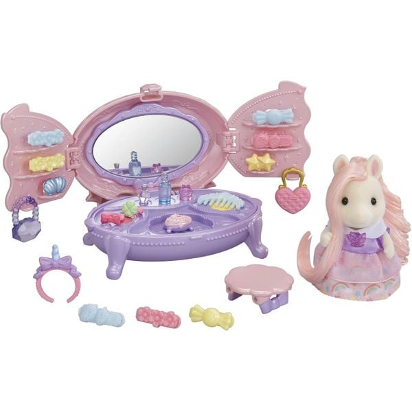 Tiệm làm tóc FU-18 Sylvania Family Hair Salon Stylish Pony Vanity Dresser Set