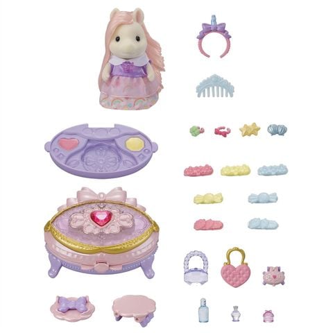  FU-18 Sylvania Family Hair Salon Stylish Pony Vanity Dresser Set 