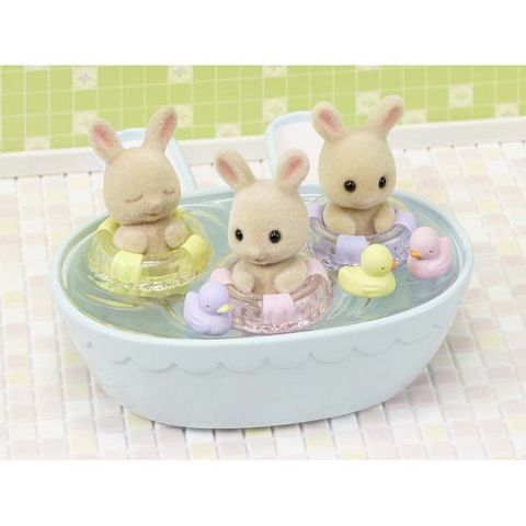 Đồ chơi Sylvanian Family MILK RABBIT TRIPLETS & BATH SET DF-22 Calico Critters - ‎B09TZDN5QP 