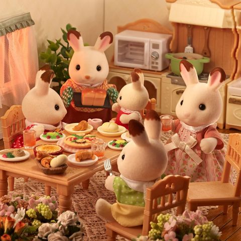  Đồ chơi gia đình thỏ FS-46 Sylvanian Family Doll Chocolat Rabbit Family 