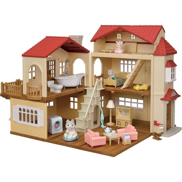 Đồ chơi RZ- 22 Sylvanian Families House, Large House with Red Roof Deluxe Set