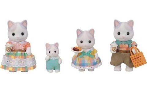  FS-52 Sylvanian Families Latte Cat Family Set Calico Critters 