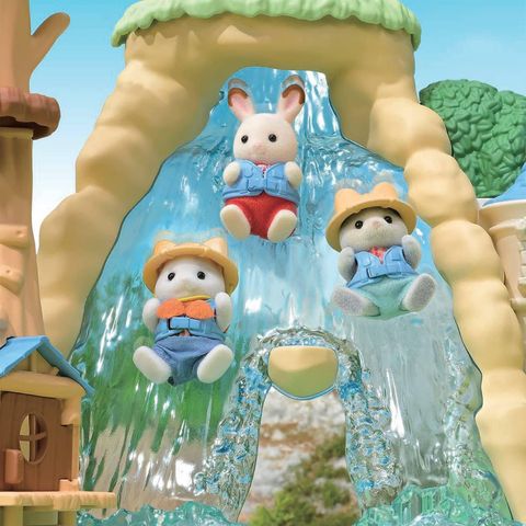  Đồ chơi thác nước trong rừng KO-75 Sylvanian Families Family Trip Home Big Waterfall Secret Forest 