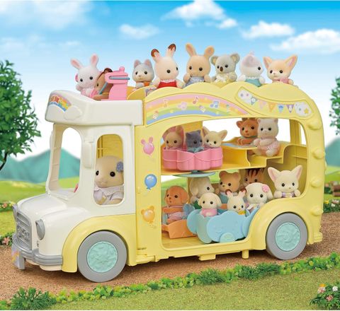  Đồ chơi xe buýt trường học S-70 Sylvanian Families Everyone's Nursery School Bus 