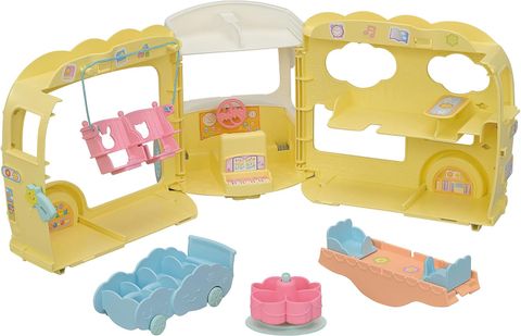  Đồ chơi xe buýt trường học S-70 Sylvanian Families Everyone's Nursery School Bus 