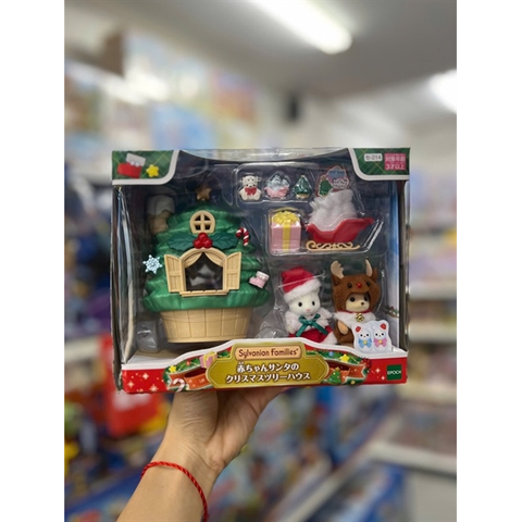  Se-214 Sylvanian Families Baby Santa's Christmas Tree House New 