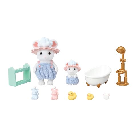  Đồ chơi búp bê DF-26 Sylvanian Families Bath Time Marshmallow Mice Set 